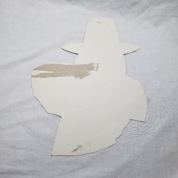 Two Vintage Fall Thanksgiving Cut Outs Pilgrims Big Eyes Die Cut - Picture 5 of 5